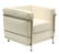 Le Corbusier style LC3 leather club chair, the white - 2