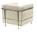 Le Corbusier style LC3 leather club chair, the white - 3