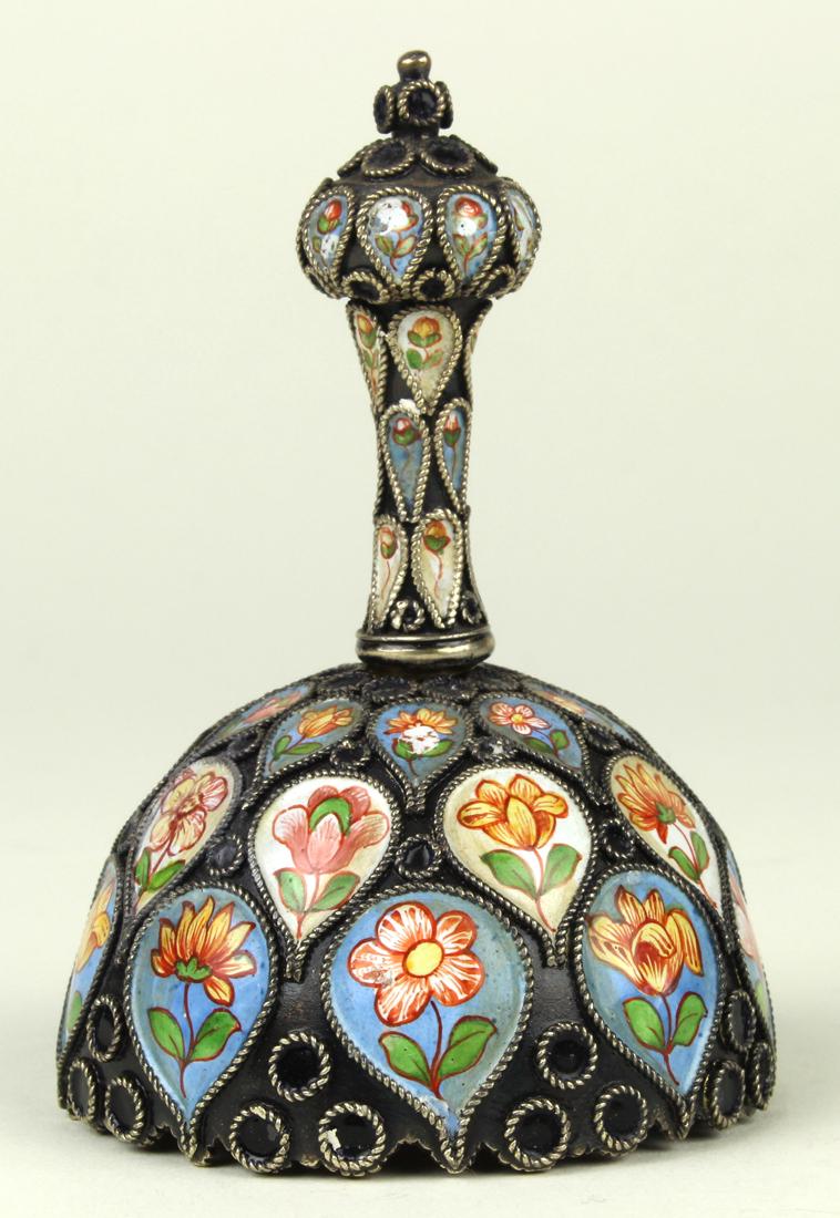 Russian enamel and sterling silver butler's bell circa (1 of 5)