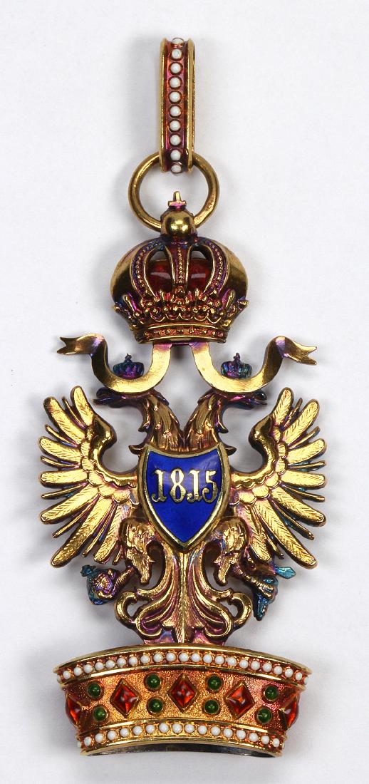 Enamel and 18k yellow gold Order of the Iron Crown (1 of 9)