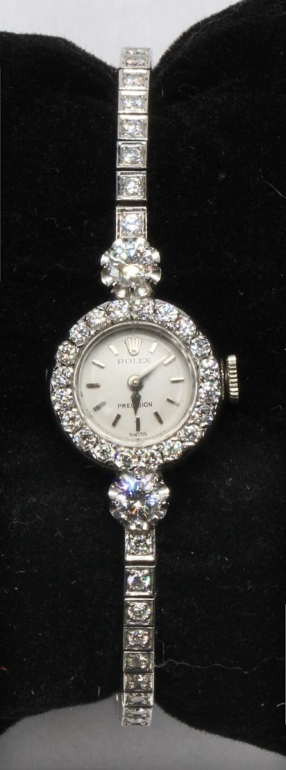 Lady's Rolex diamond and 18k white gold wristwatch (1 of 8)