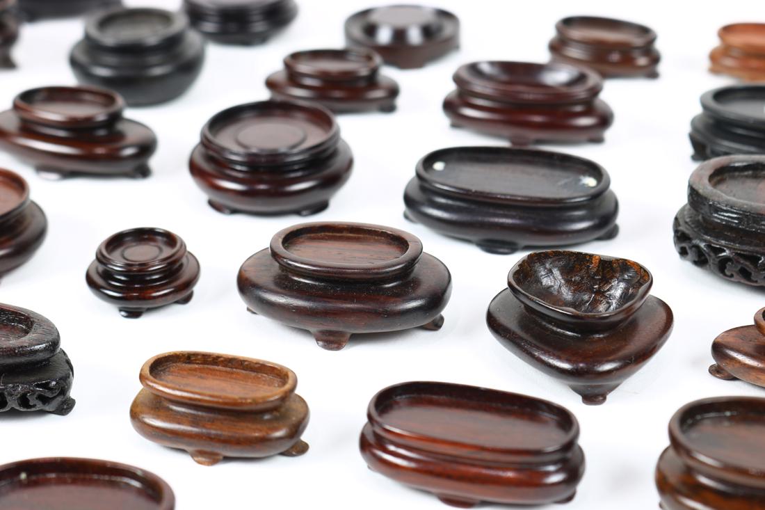 Group of Chinese Small Wood Stands (1 of 2)