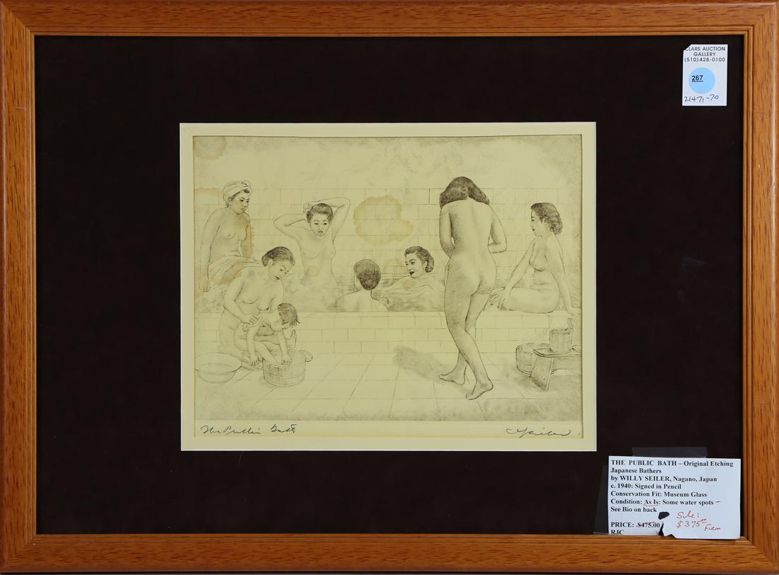 Print, The Public Bath (Japanese Bathers) (1 of 1)