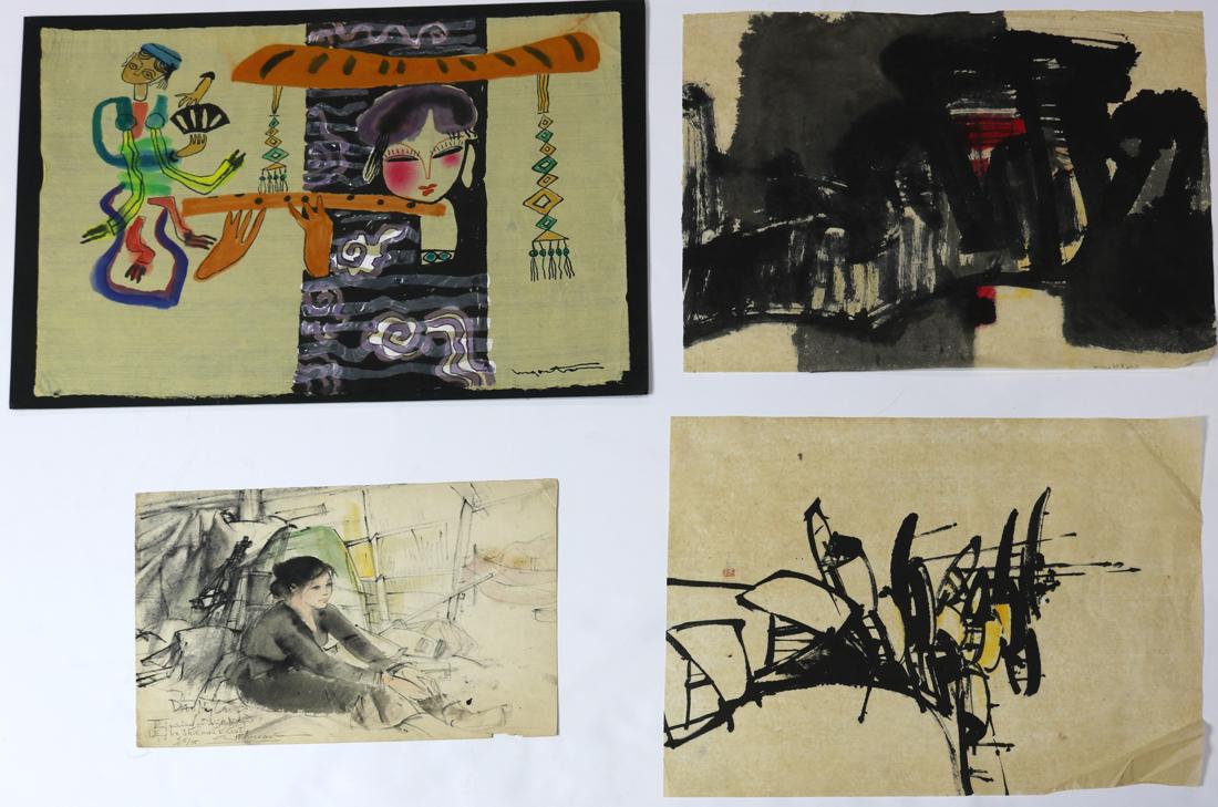 Bui Ngoc Tu and Vietnamese School watercolors, (1 of 2)