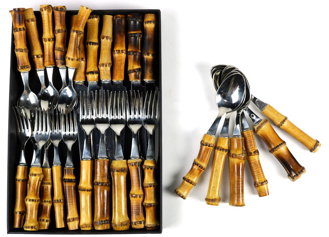 (lot of 30) French Jean Dubost stainless steel flatware (1 of 2)