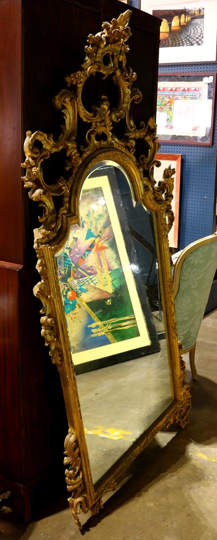 George III style gilt wood looking glass (1 of 1)