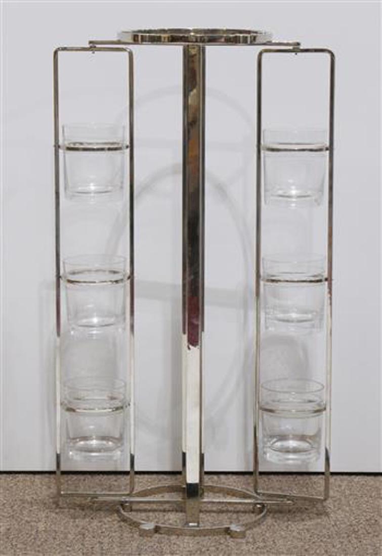 Art Deco chrome centerpiece, having two arms with three (1 of 2)