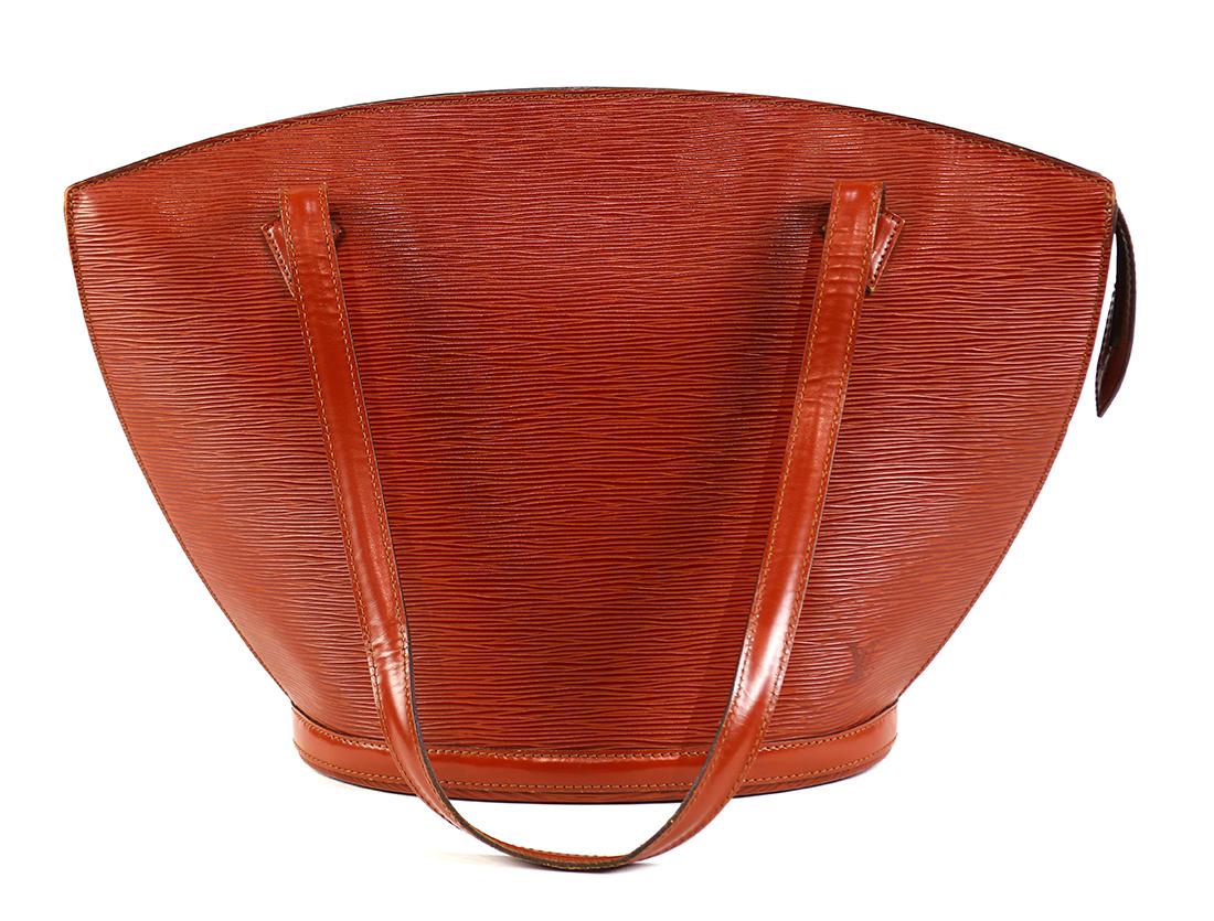 Louis Vuitton Epi St-Jacques shopping bag: Louis Vuitton Epi St-Jacques shopping bag, GM, executed in tan leather, 11.5"h x 16.5"w x 7"d