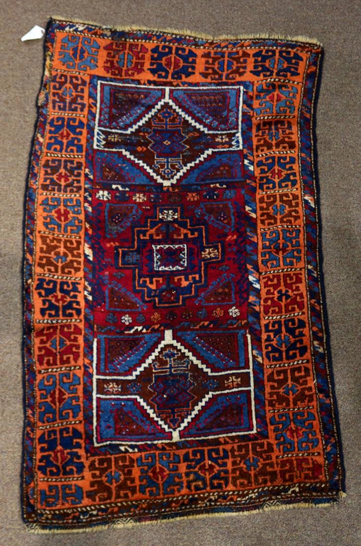 Antique Turkish Yuruk carpet: Antique Turkish Yuruk carpet, 5'5" x 3'1"