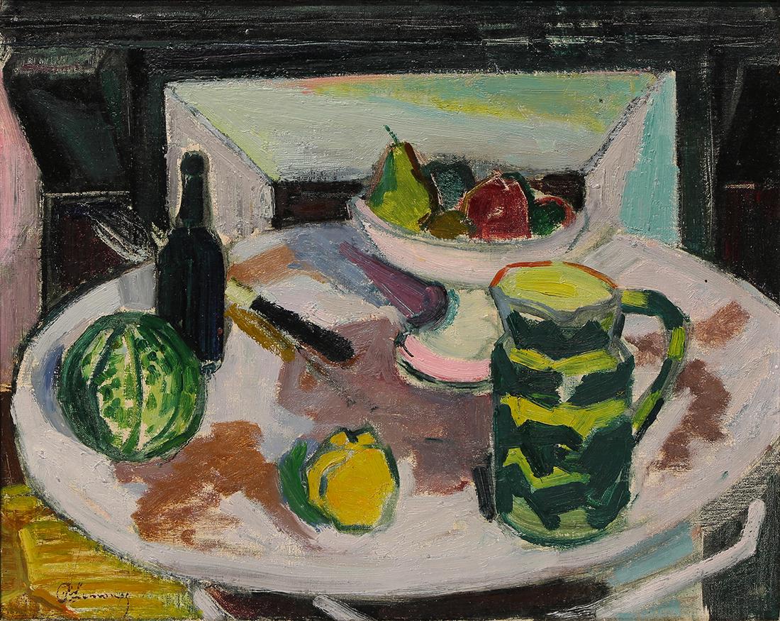 Painting, Roger Marcel Limouse: Roger Marcel Limouse (French, 1894-1990), Untitled (Still Life), oil on canvas, signed lower right, canvas: 24.75"h x 32"w, overall (with frame): 34.5"h x 41"w