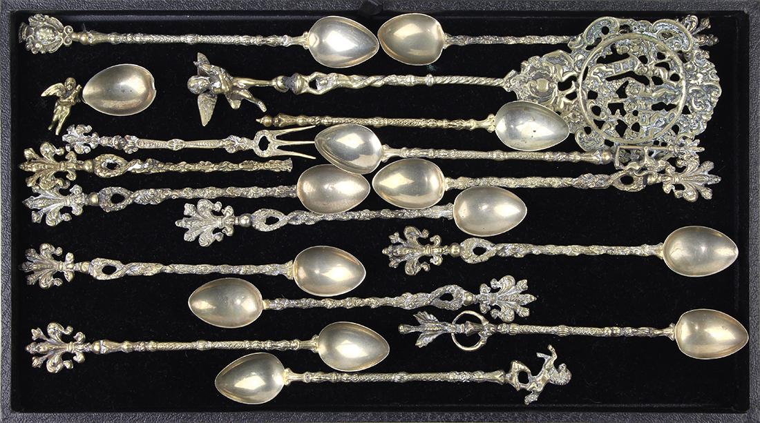 Italian Rococo style silverplate partial flatware (1 of 2)