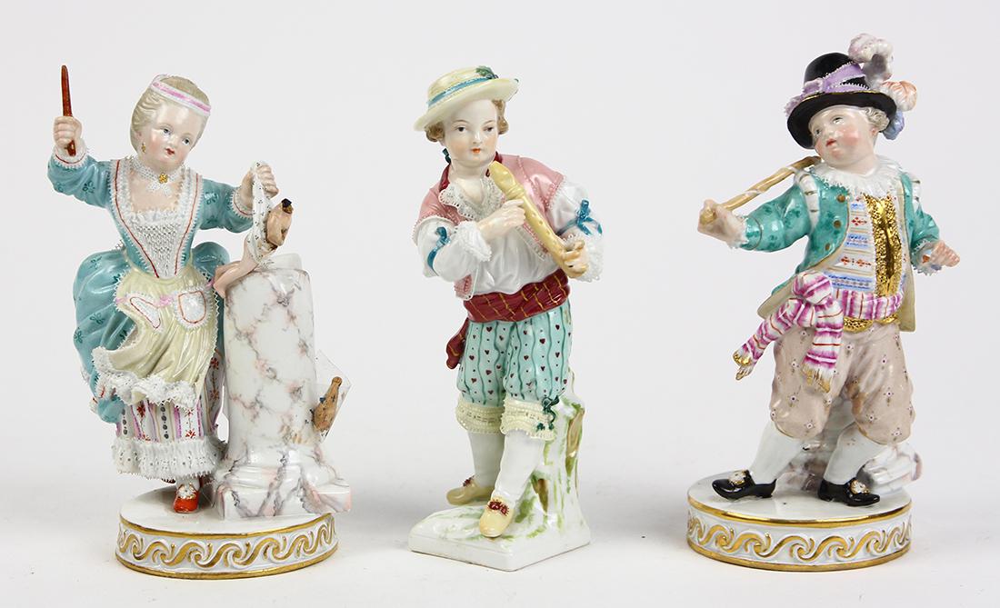 Meissen and KPM porcelain figural groups, late (1 of 6)