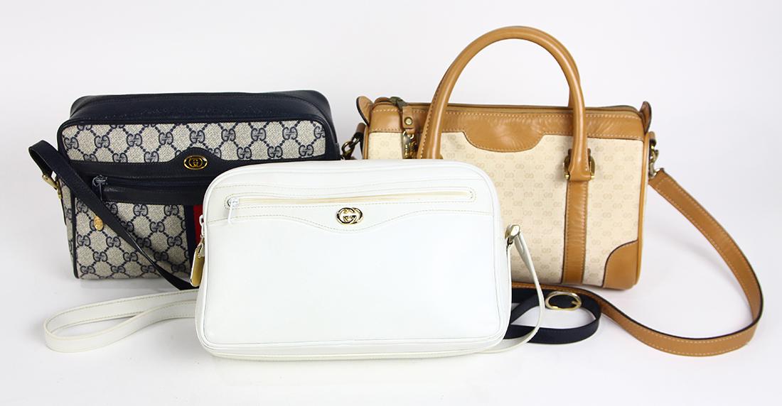 Gucci handbag group, including two canvas examples (1 of 7)