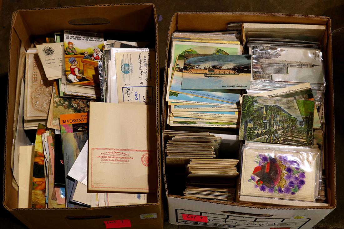 Four boxes of worldwide postcards (1 of 2)