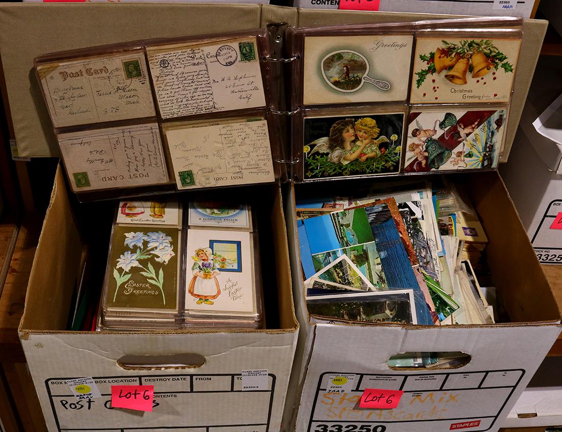Two boxes of predominantly United States postcards (1 of 1)