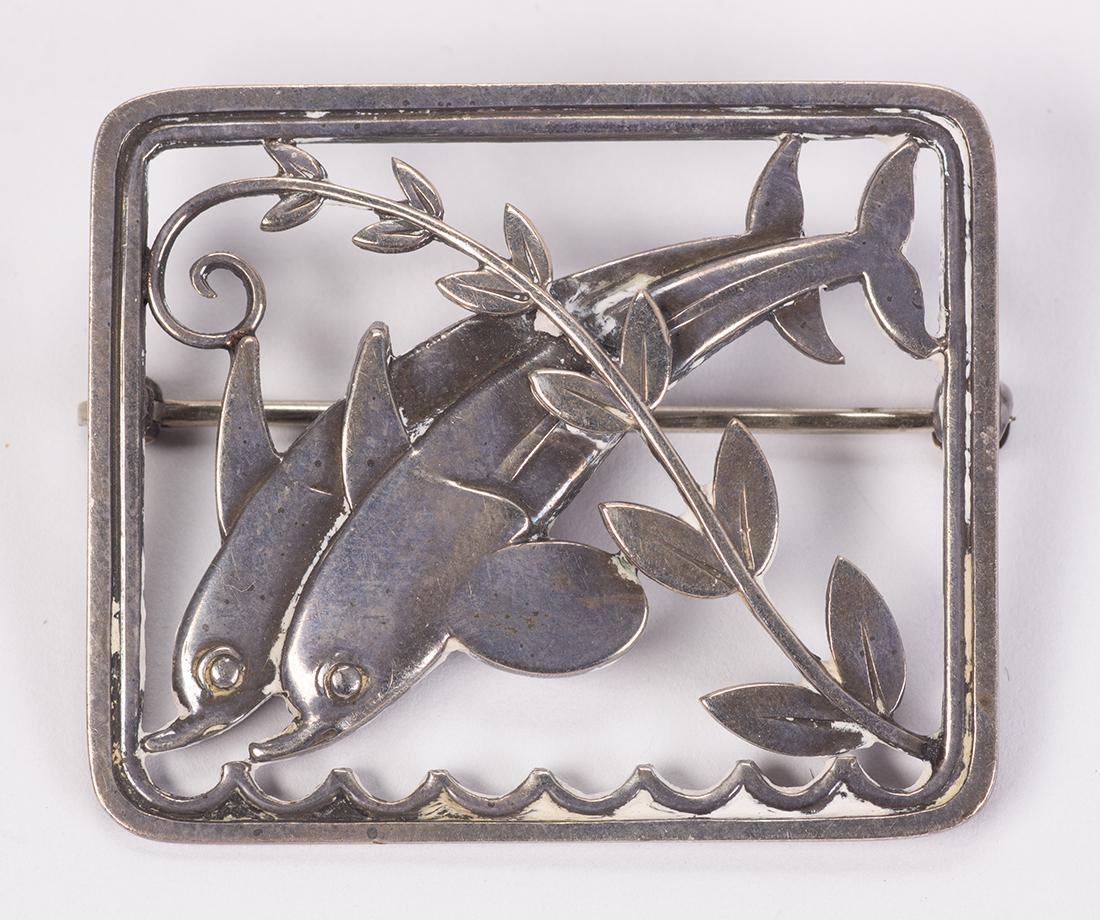 Georg Jensen sterling silver brooch (1 of 2)