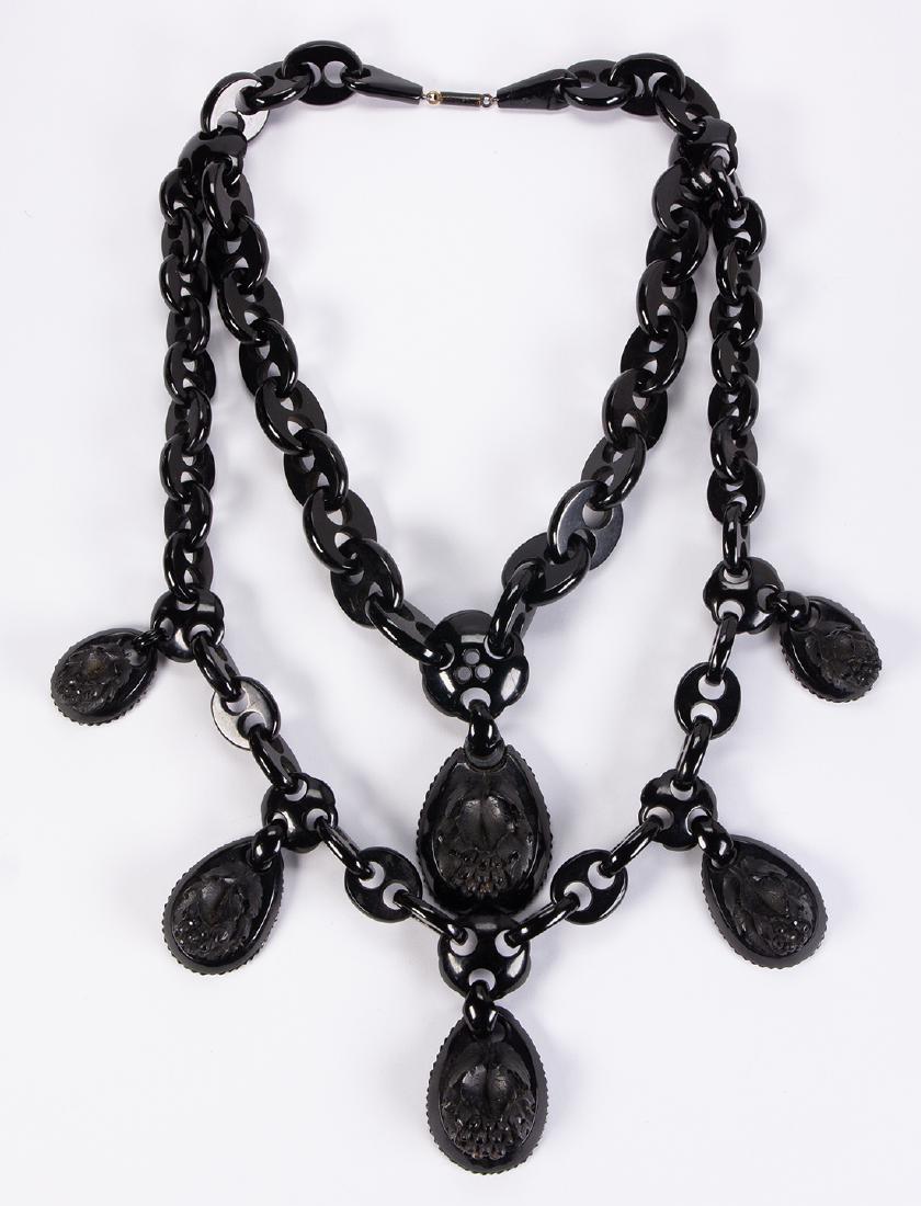 Victorian ebonite and metal necklace (1 of 1)