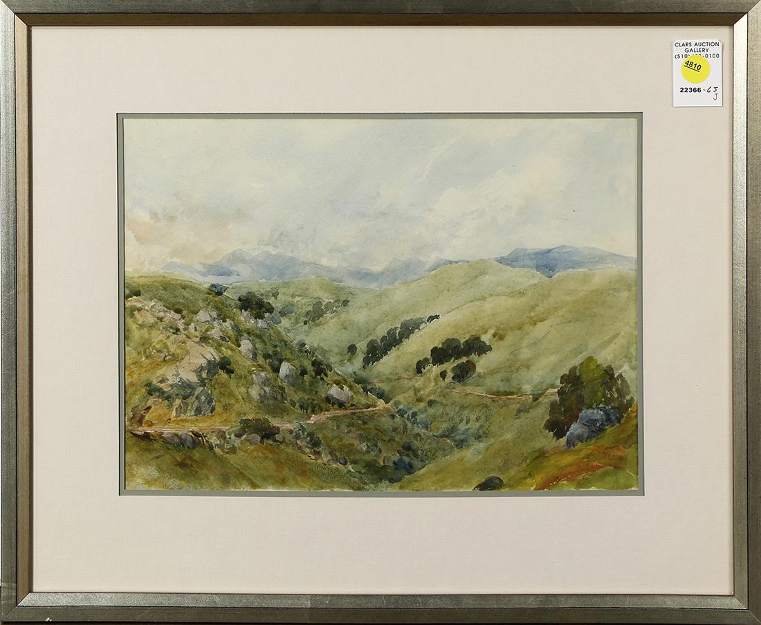 Watercolor, British School , Rolling Green Hills (1 of 1)