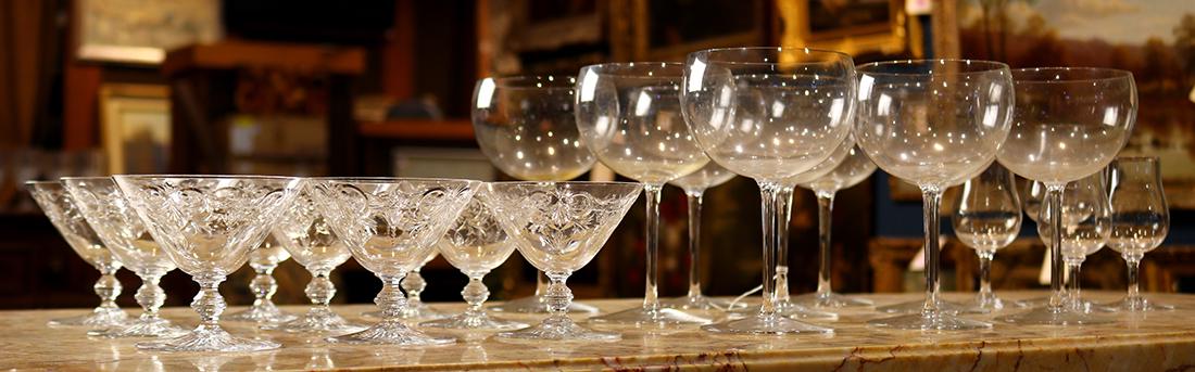 Associated group of Baccarat stemware, consisting of (1 of 3)