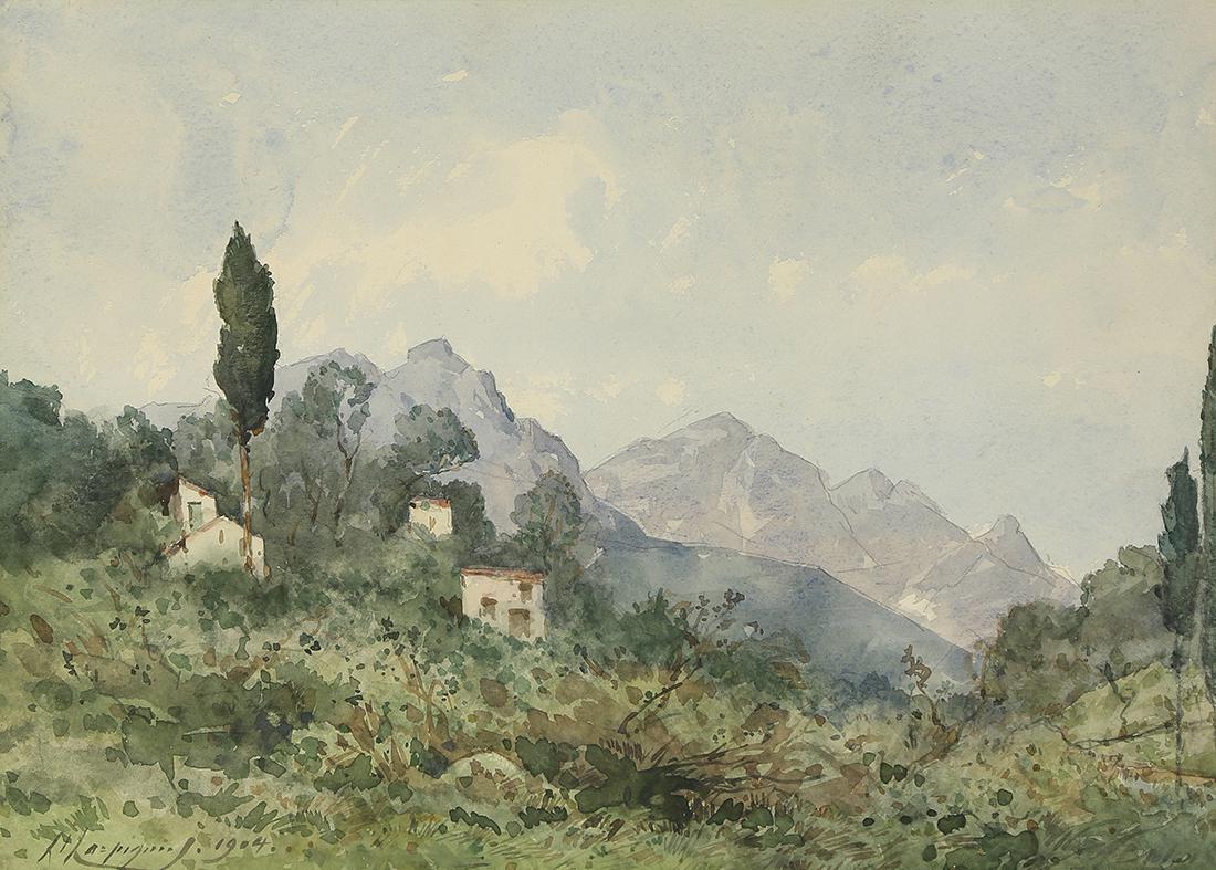 Watercolor, Henri Joseph Harpignies (1 of 1)
