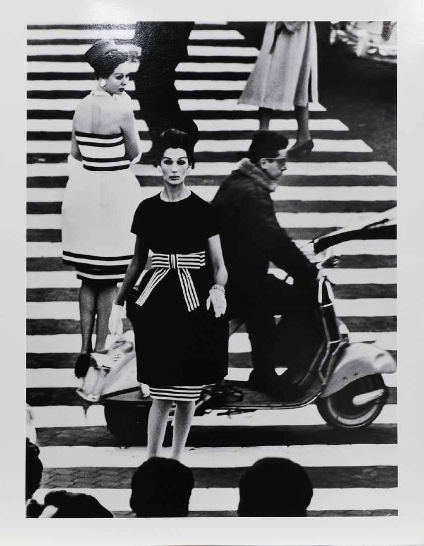 Photograph, William Klein: William Klein (American/French, b.1928), “Simone and Nina, Piazza di Spagna,” 1960 (later printing), gelatin silver print, pencil signed, titled, and dated verso, image: 17.75"h x 13.25"w, sheet (