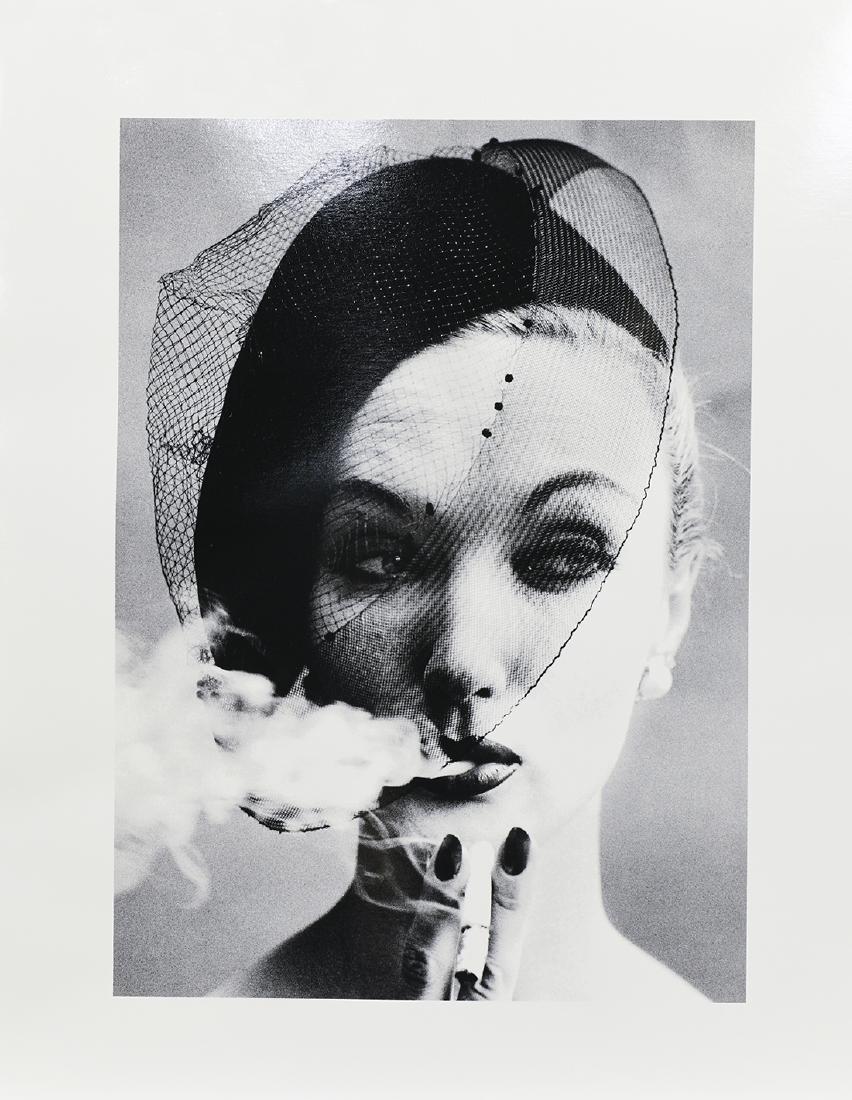 Photograph, William Klein: William Klein (American/French, b.1928), “Smoke and Veil,” 1958 (later printing), gelatin silver print, pencil signed, titled, and dated verso, image: 18.5"h x 13.25"w, sheet (unframed): 24"h x 19