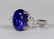 Tanzanite, diamond and platinum ring - 2