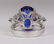 Tanzanite, diamond and platinum ring - 4
