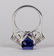 Tanzanite, diamond and platinum ring - 5