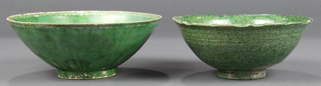 Vietnamese green lead glazed ceramic bowls, Ly dynasty, (1 of 7)