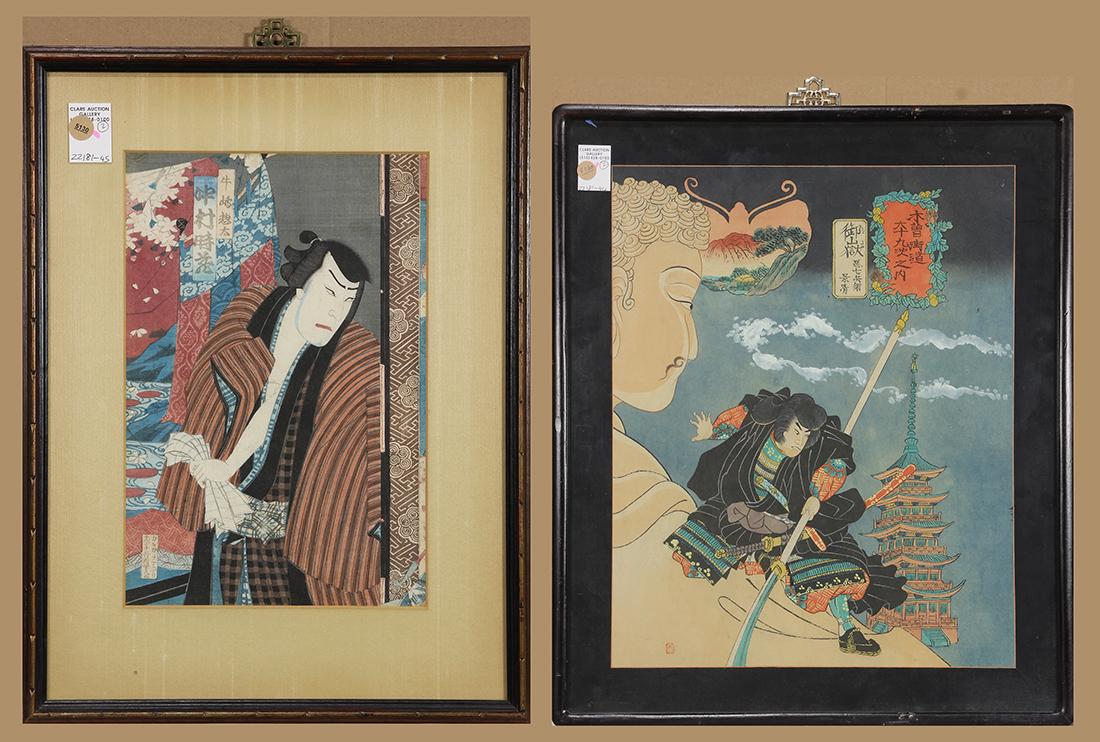 Japanese Woodblock Prints, Kuniyoshi, Kunisada 19c (1 of 5)