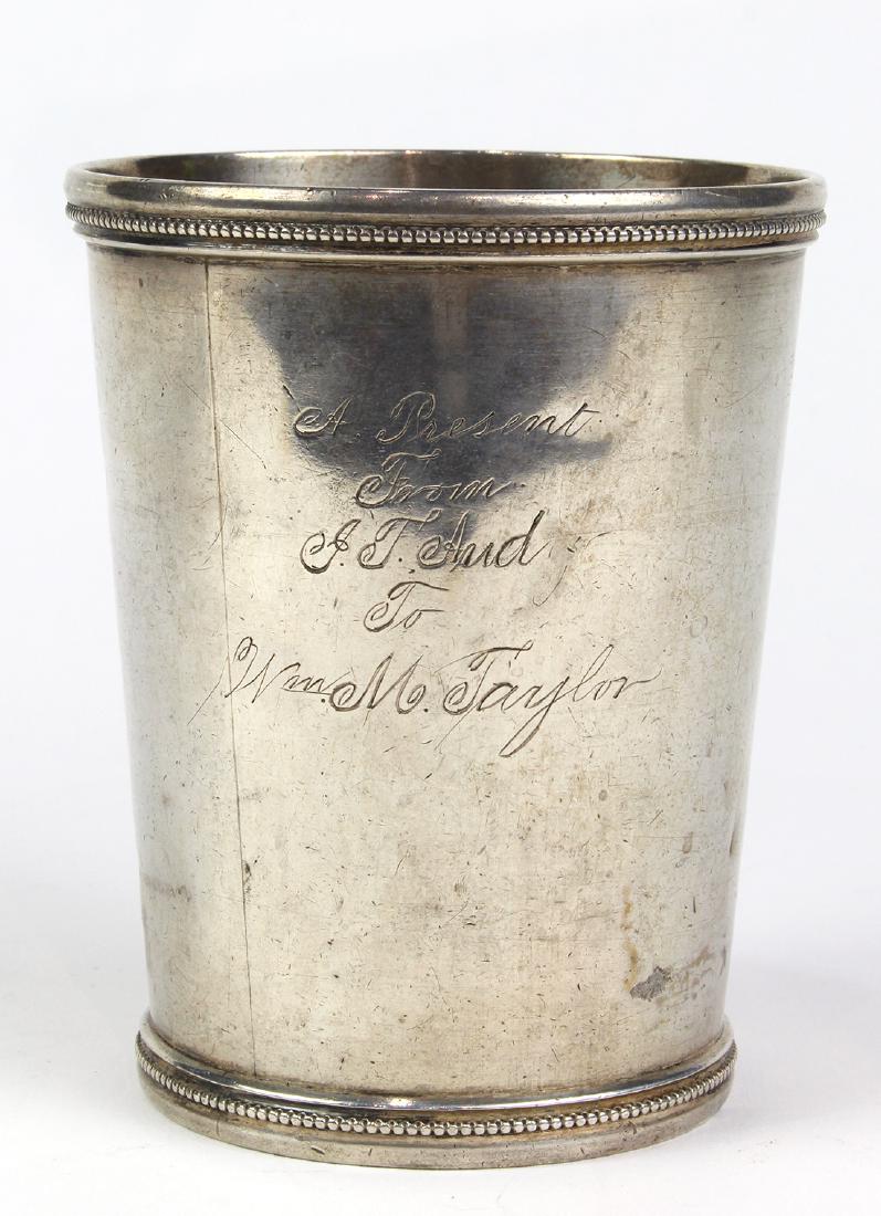 Kentucky coin silver julep cup or tumbler, 1829-1863, (1 of 3)