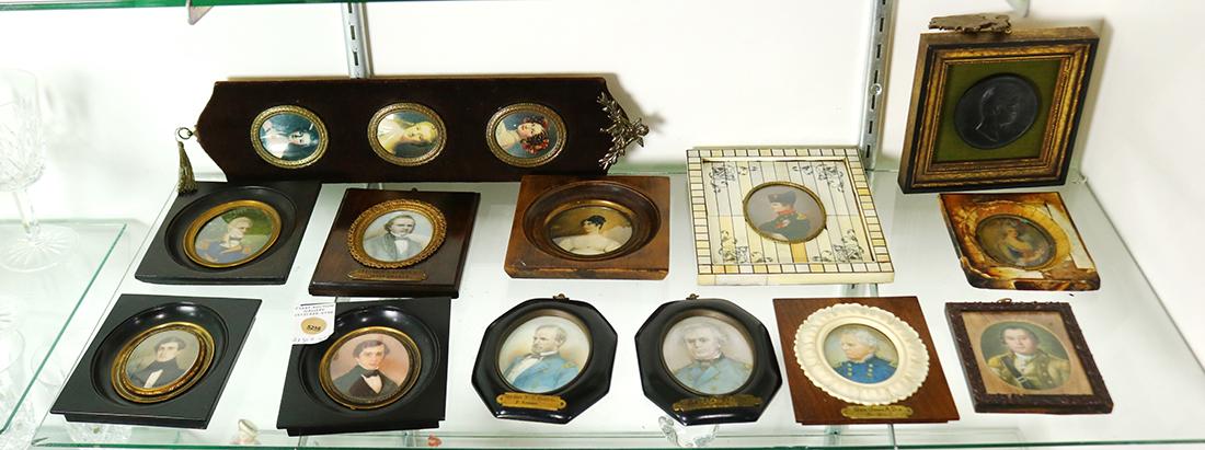 Group of fine portrait miniatures, including one of (1 of 1)