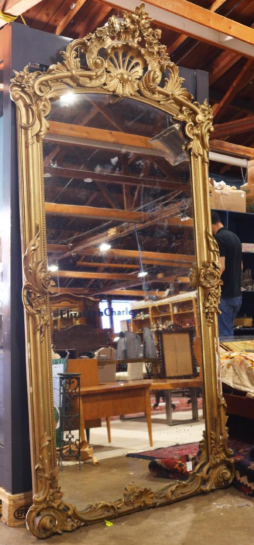Large Rococo Revival pier mirror circa 1860 (1 of 1)