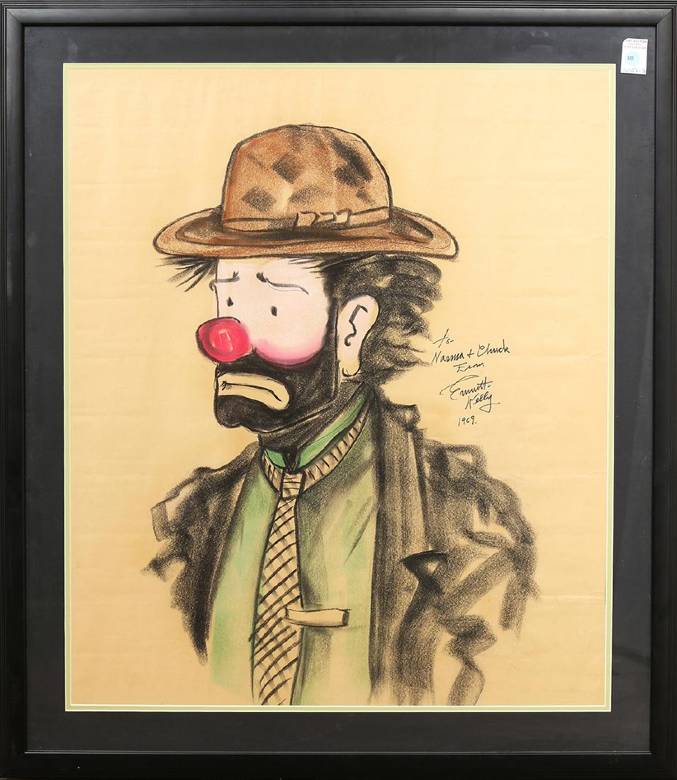 Emmett Kelly, Hobo Clown, charcoal (1 of 1)
