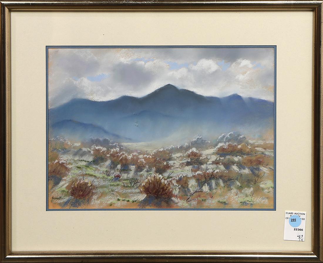 Pastel, Desert Mountain Scene (1 of 1)