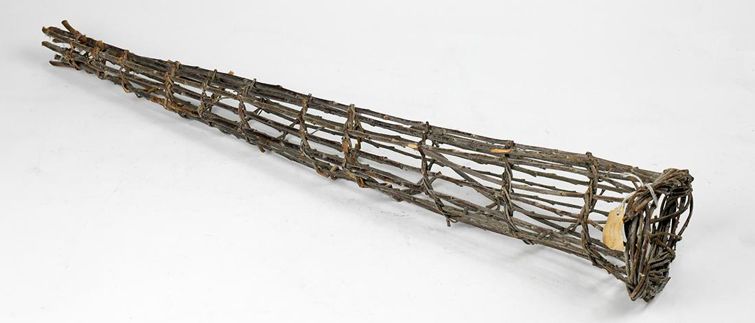Native American domo redbud fish trap of conical form (1 of 4)