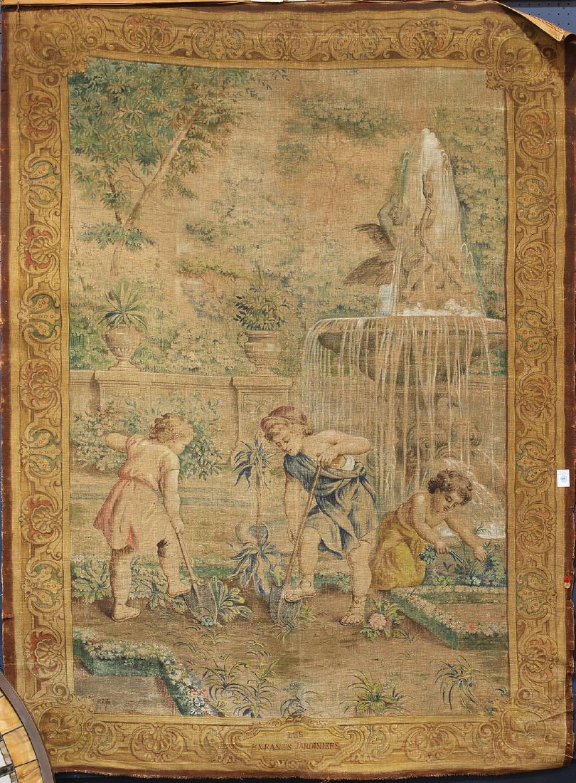 Italian painted scenic tapestry panel, circa 1870, the (1 of 1)