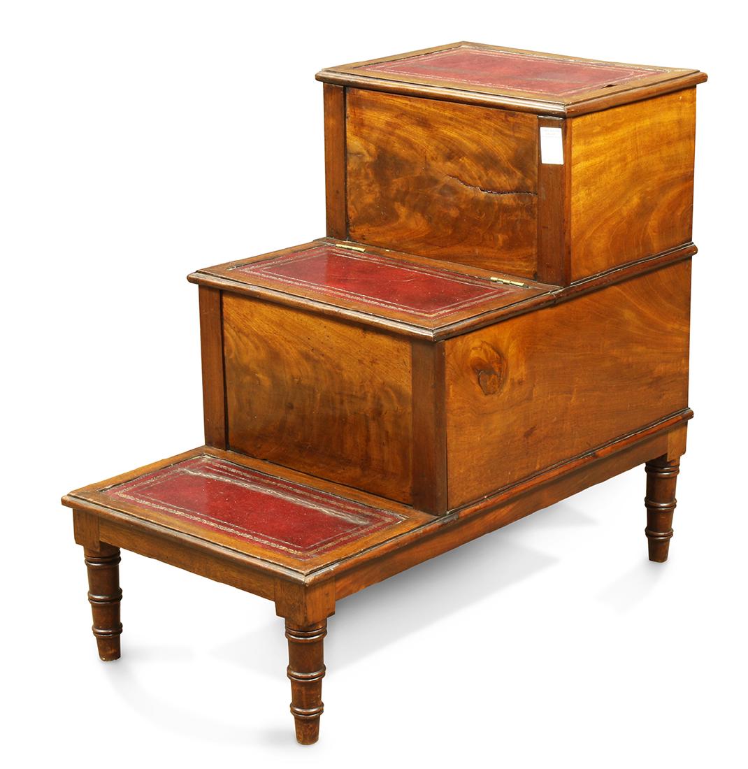 English mahogany library steps (1 of 5)