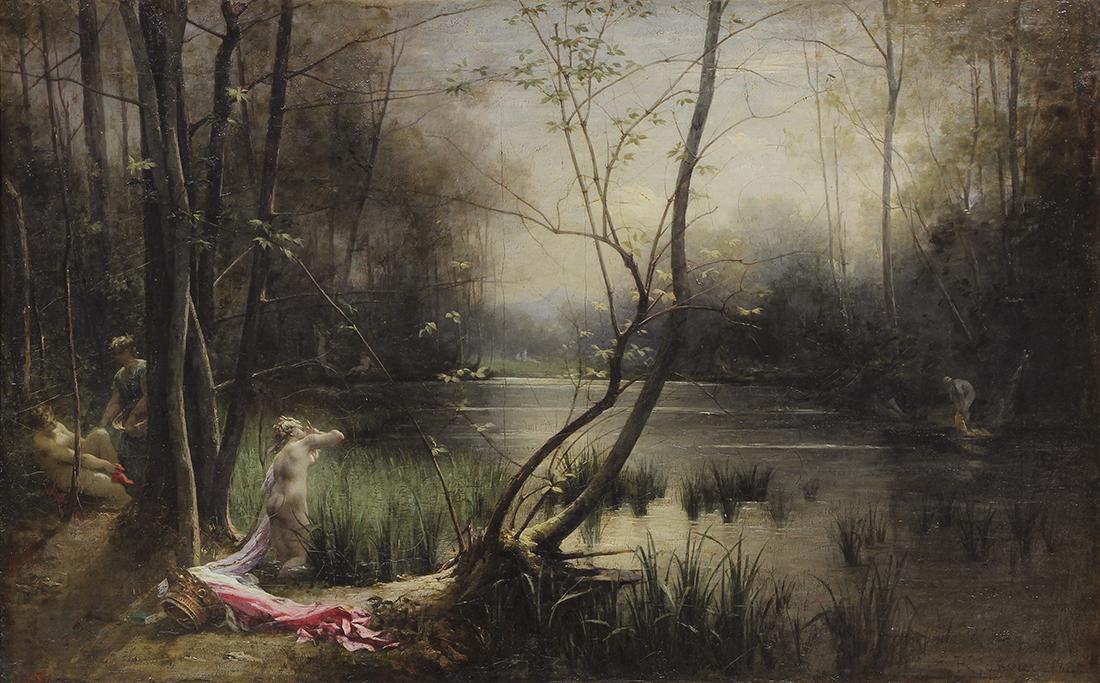 Joseph Ranvier , Untitled , 1875, oil on canvas, signed (1 of 5)