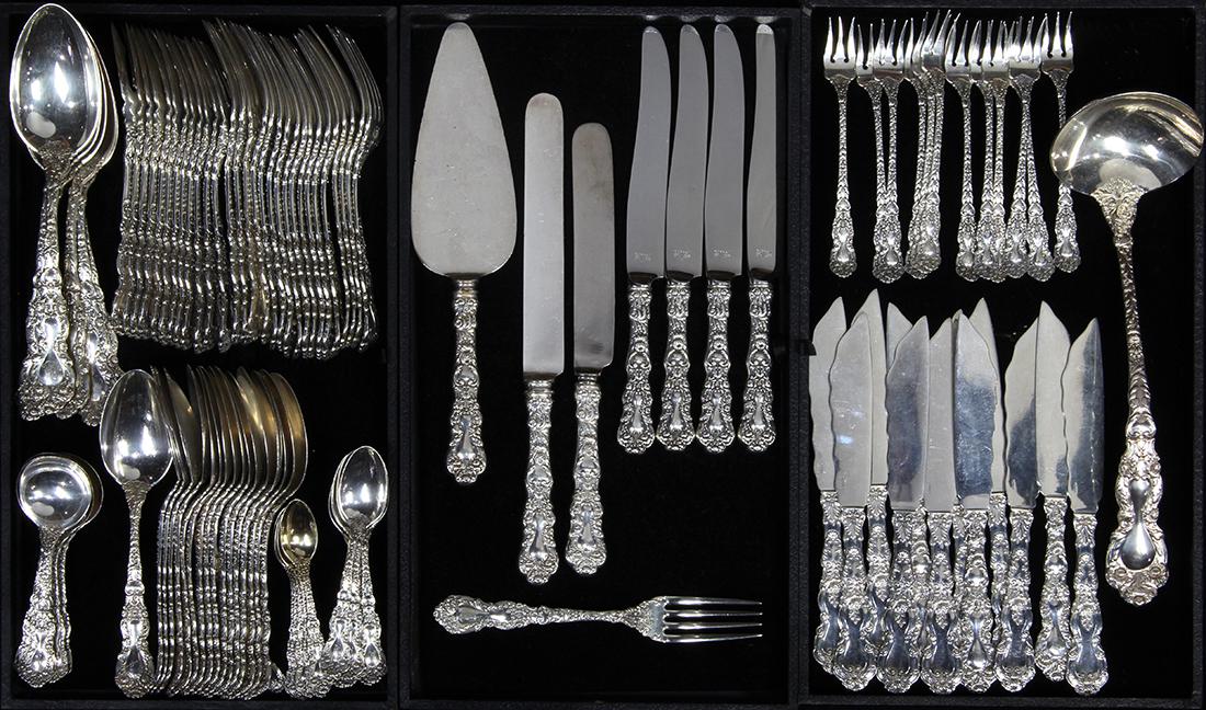 Gorham sterling silver flatware service (1 of 2)