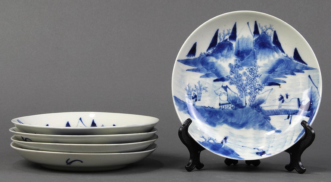 Chinese Blue-and-White Porcelain Plates (1 of 5)