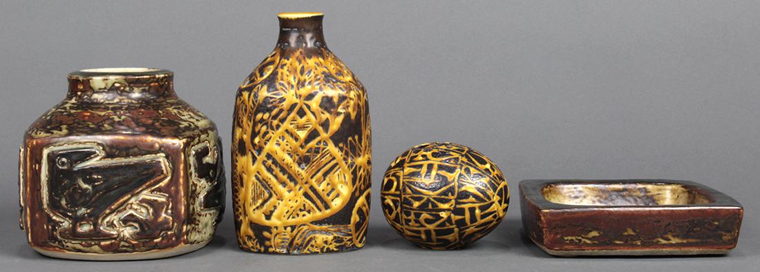 (lot of 4) Danish Modern stoneware group (1 of 8)