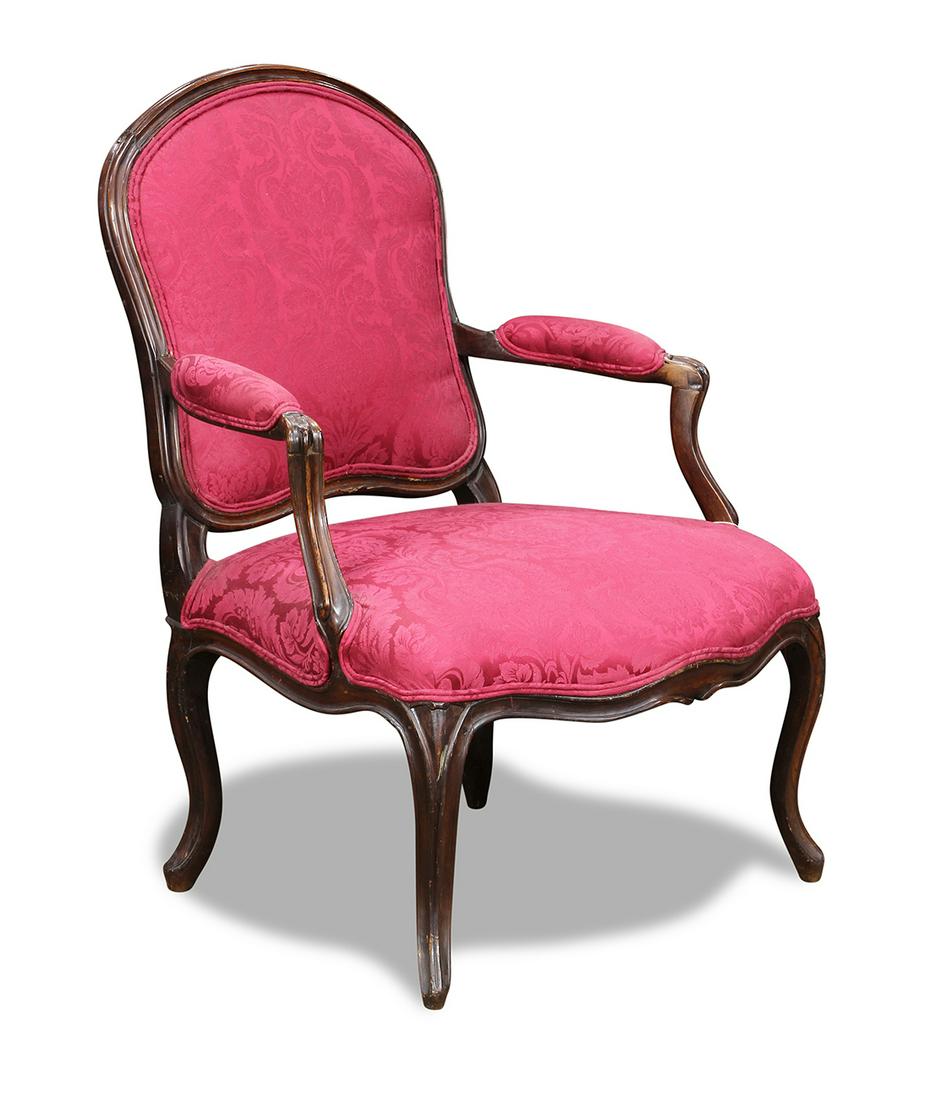 Louis XV carved walnut armchair (1 of 6)