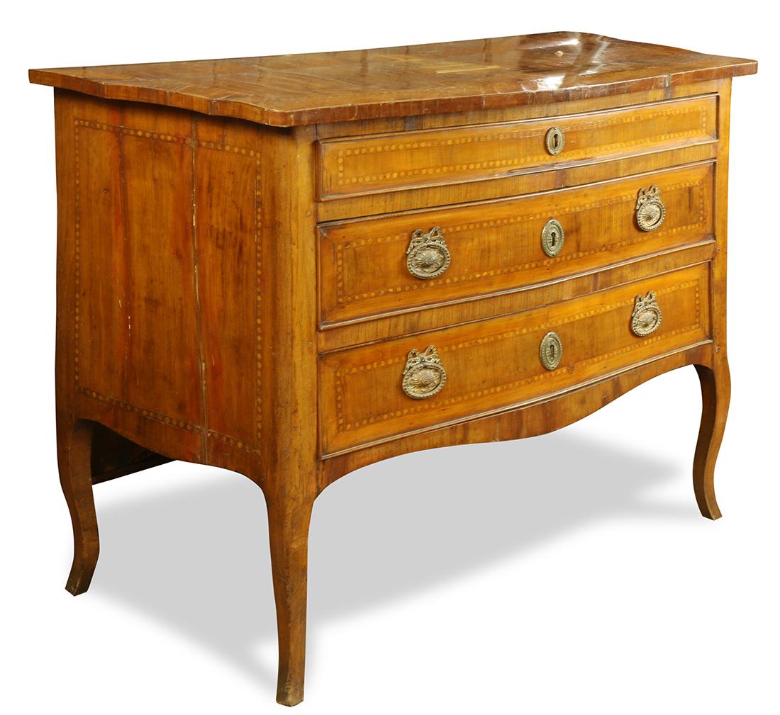 Italian marquetry chest of drawers circa 1780 (1 of 4)