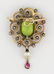 Victorian peridot, diamond, ruby, enamel, freshwater - 3