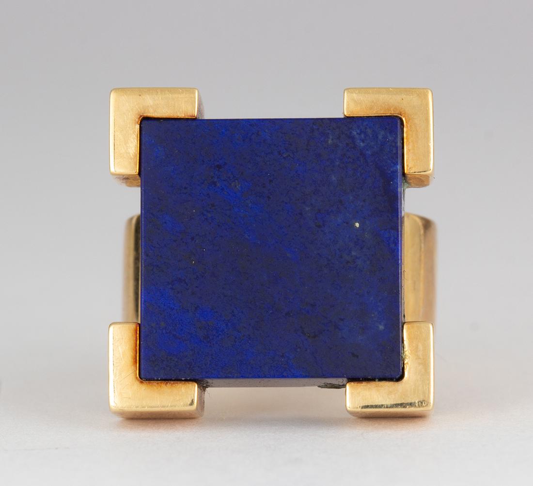 Jens Asby lapis lazuli and 14k yellow gold ring (1 of 6)