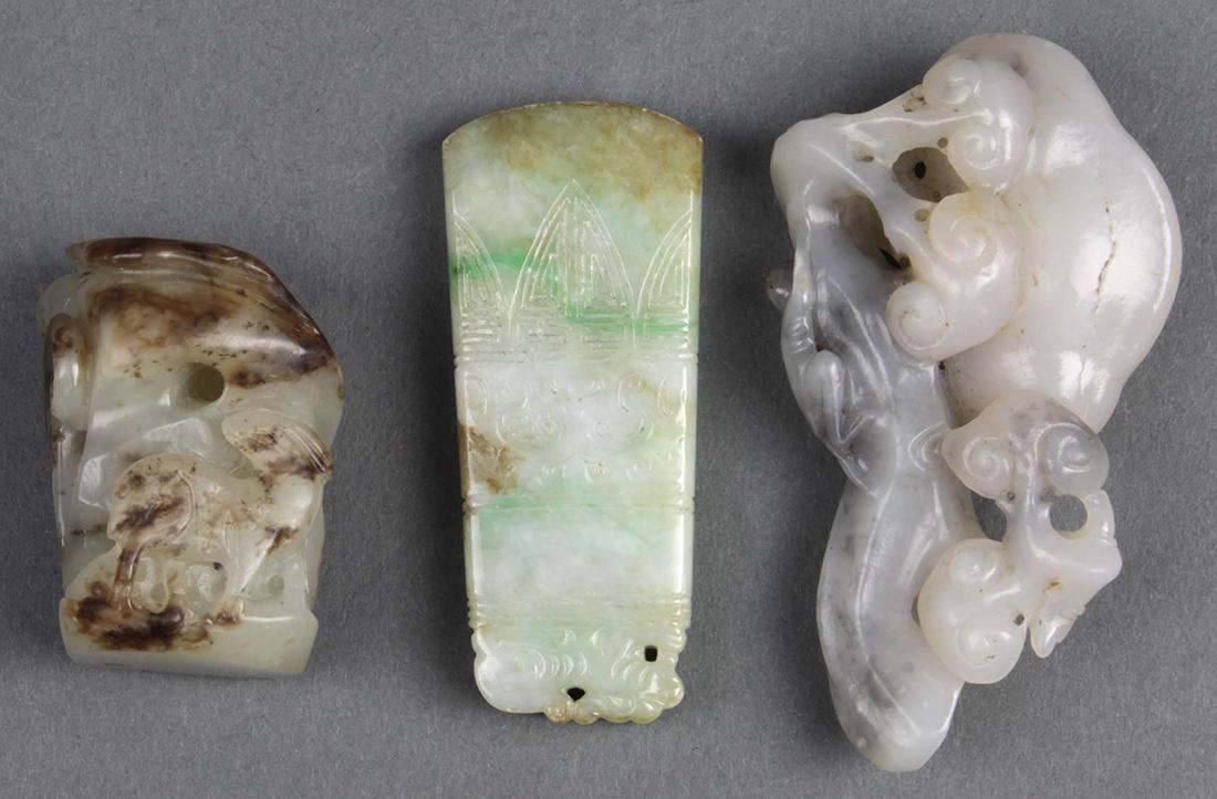 Chinese Jade/Hardstone Lingzhi and Ax (1 of 6)