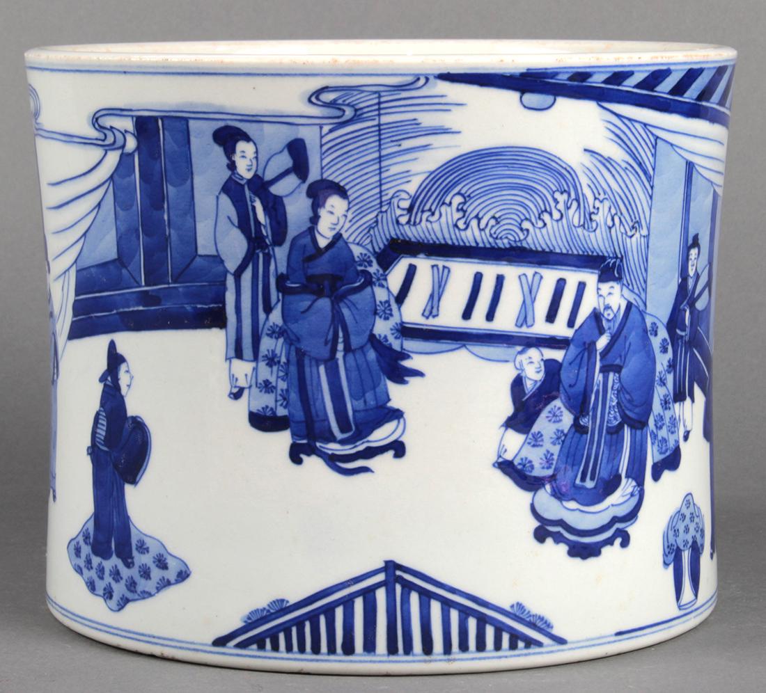 Chinese Blue-and-White Porcelain Brush Pot (1 of 5)
