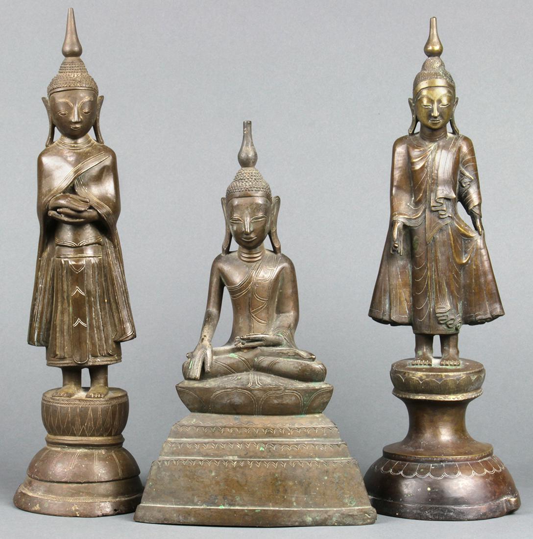Three Southeast Asian Bronze Buddha (1 of 4)